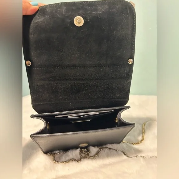 Authentic FURLA Metropolis Black & White Mini Julia Bag. Pre-owned Made in Italy